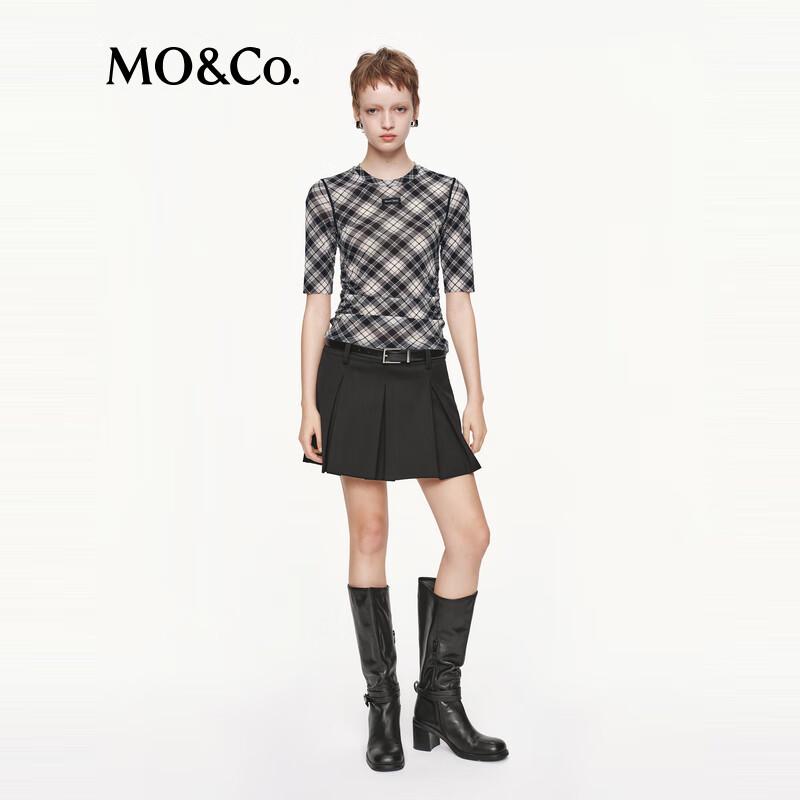 MO&Co. Women s Pleated A-Line Mini Skirt S