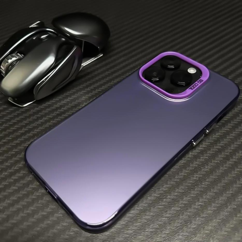 

For iPhone 17 Pro Max Phone Case Metallic Aurora Skin Matte For iPhone 16 11 12 13 Pro Max Air 14 15 Plus Protector Cover iPhone 15 Pro