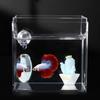Aquarium Betta Mirror Fish Tank Floating Round Mirror for Fish Betta Flowerhorn Cichlid Training