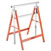 Saw Horses, 2 Pack Folding Work Horses, 199.6 kg Load Capacity Sawhorse with Heavy Duty Legs, Adjustable Height Saw Horse with Non-Slip Foot Pads, for
