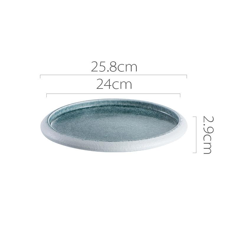 Creative Circular Ceramic Flat Plate Restaurant Service Plate Steak Plate Dessert Plates Sushi Plates Specialty Tableware