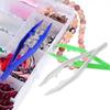 30pcs Plastic Bead Tweezers Slip Resistance Craft Tweezers Plastic Tweezers  For Jewelry Making
