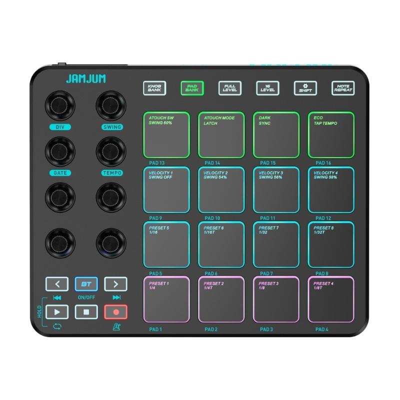 

Light Weight Low Latency MIDI Controller Pad High Sensitivity Pads for Live Shows and Studio Recording Easy to Use