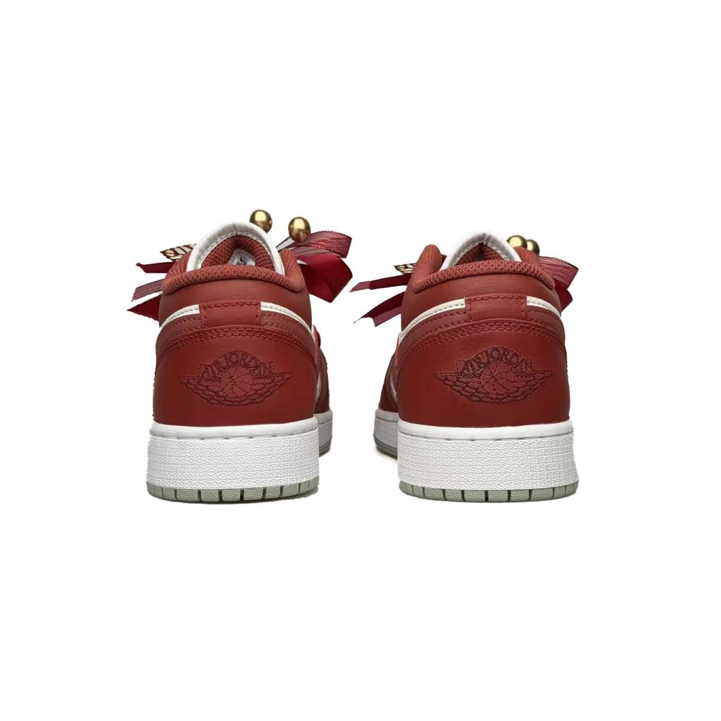 Jordan Air Jordan 1 Good Day, Shopping Bag Cushioning, Wear Resistant Low top Vintage Basketball Shoes Women's Burgundy 553560-133(Team924-SBOX)