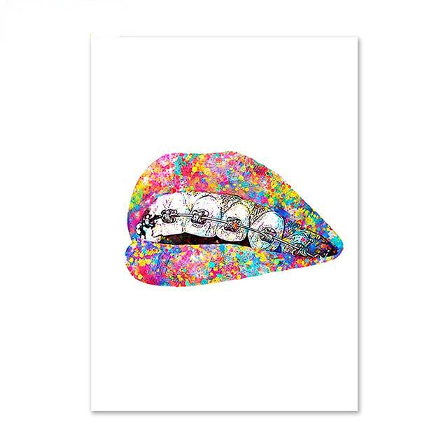 Dental Art Cartoon Style Wall Art Posters Tooth Medical Canvas Painting Print Pictures Dentist Gift Modern Clinic Home Decor No Frame