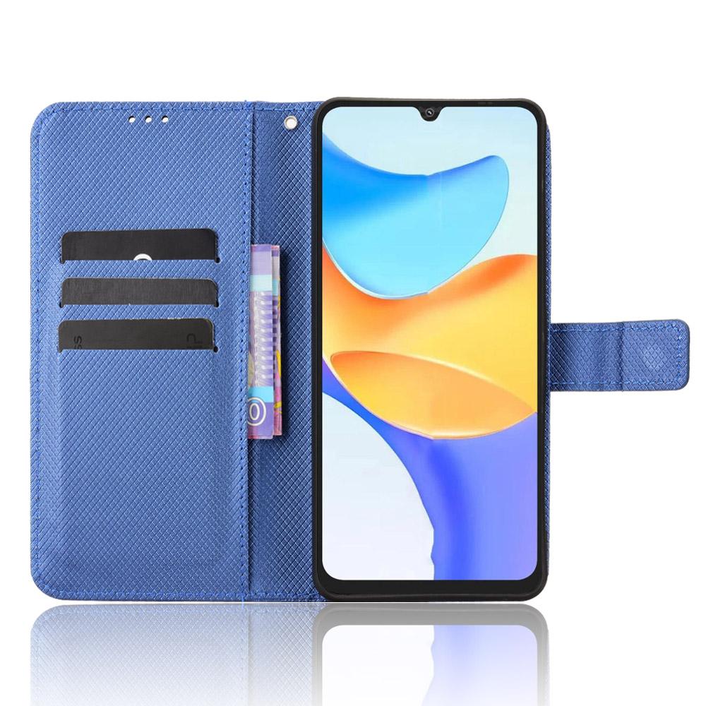 For Blackview Shark 6/Oscal Tiger 8 Leather Wallet Case with Strap Diamond Texture Phone Cover