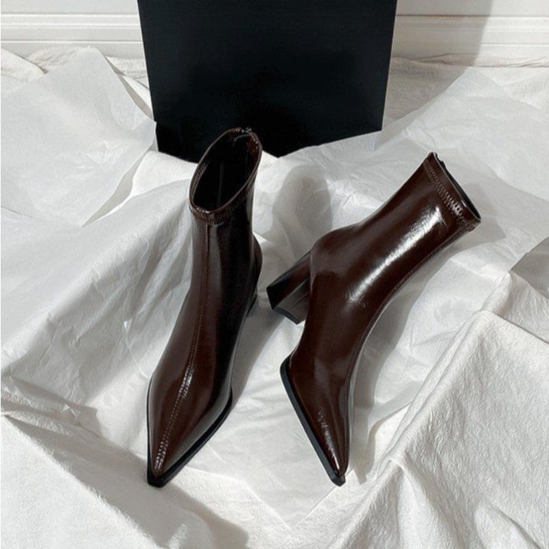 Riding Boots for Women 2025 New Women's Boots Classic Daily Women High Heels Ankle Boots Sexy Pointed Toe Shoes Ladies