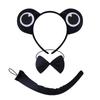 Frosch Kostüm Zubehör Frosch Ohren Haarreif Schwanz Krawatte für Halloween Cosplay Party Verkleiden Tierkostüme