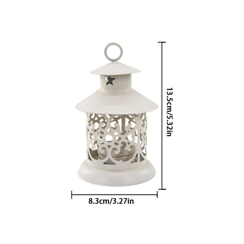 Decorative Iron Birdcage Lanterns Tealight Candle Stand With Hollowout Motifs For Outdoor Indoor Ambiances Lighting