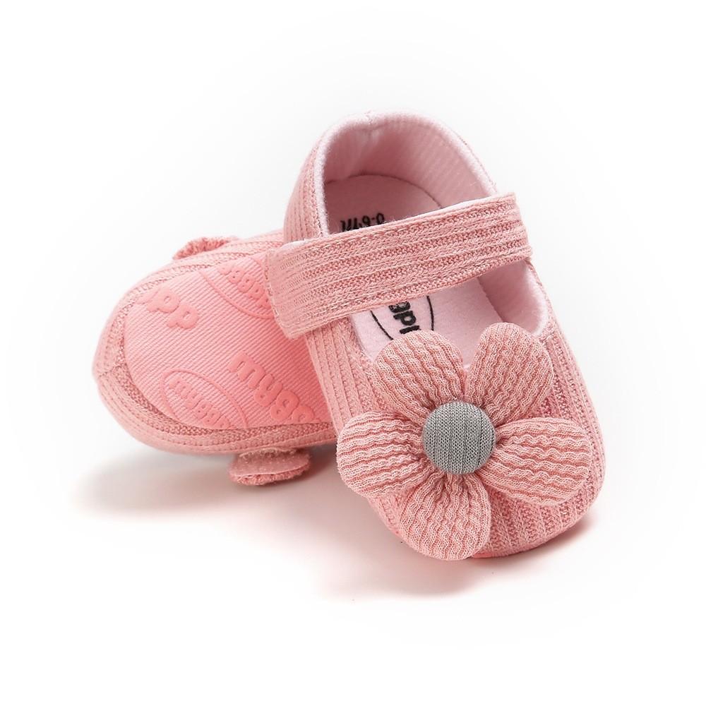 Baby Girls Soft Sole Floral Toddler Shoes With Non Slip Sole For Crawling And Walking