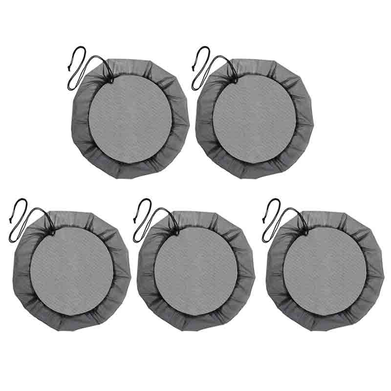 5pcs 60/80/90/100CM Outdoor Mesh Cover Netting Rain Barrels Water Collection Buckets Cover Water Tank Protection Garden Supplies