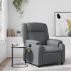 VidaXL Reclining Massage Armchair Grey Faux Leather 373532