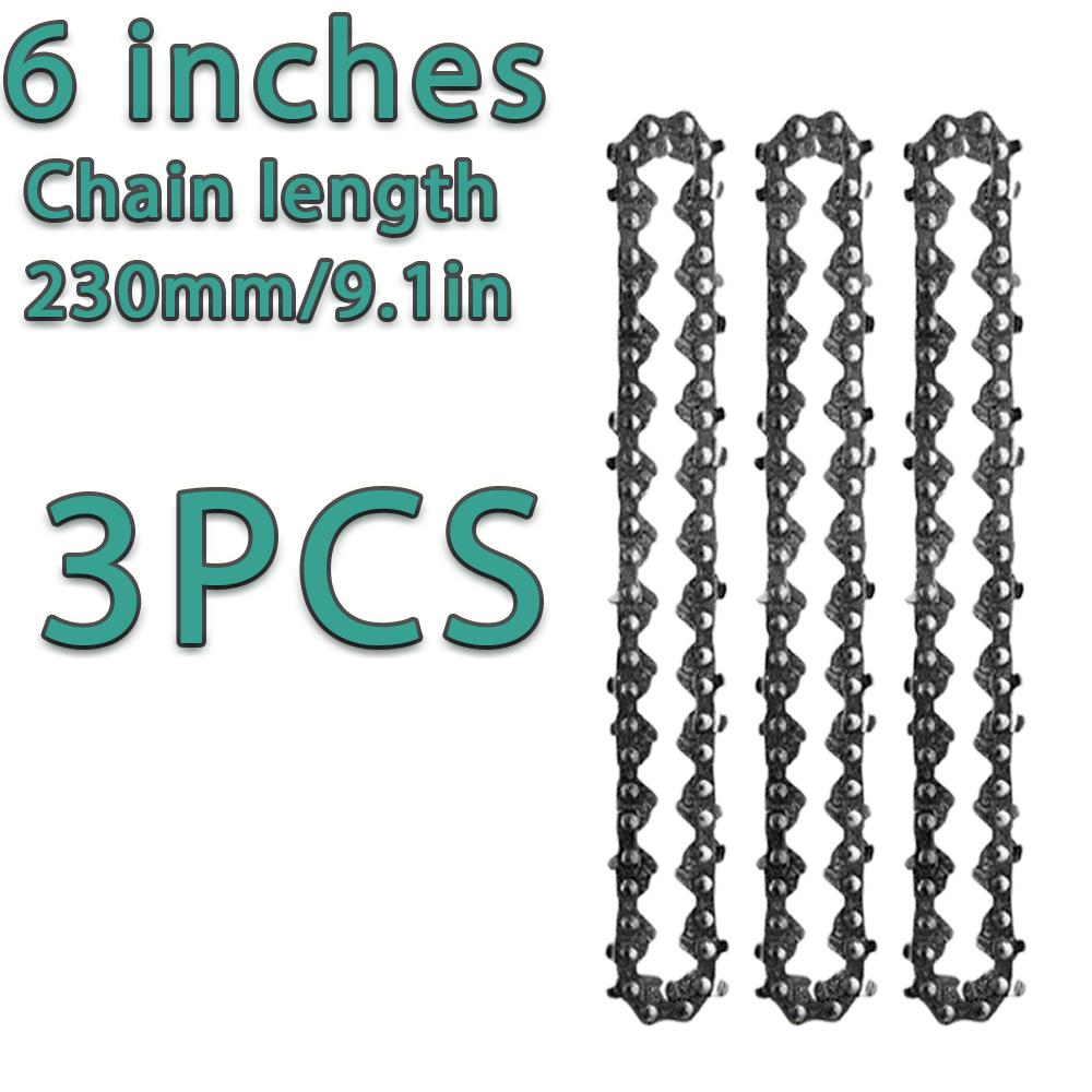 Electric ChainSaws Chains Guide Plate Mini Steel Chainsaw Chain Garden Tools Accessory Blade Replacement Set 4 Inch 6 Inch