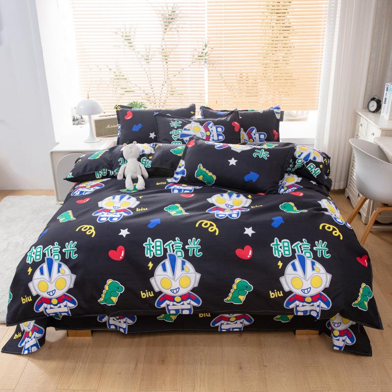 Cartoon Duvet Cover Set 3 or 4 Pieces Like Textured Breathable Durable Soft Comfy Washed Cotton Linen Feel Super Soft