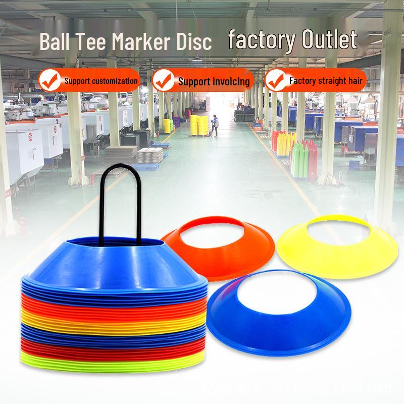 

Тренировочные конусы и маркерные диски для футбола и баскетбола с большими и круглыми держателями для мячей Yellow (2023, Set of 10)