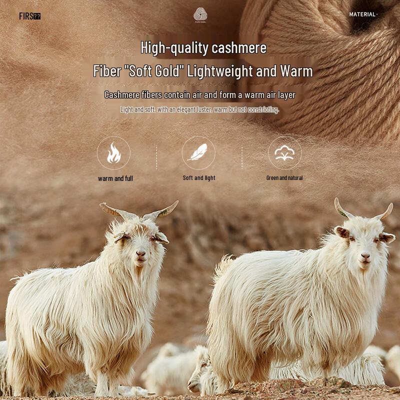 Shanshan Men's Rolled Collar Wool Cashmere Sweater