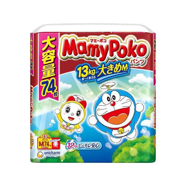 

Підгузки Unicharm Mamy Poko Doraemon M (Штани) 74 шт.