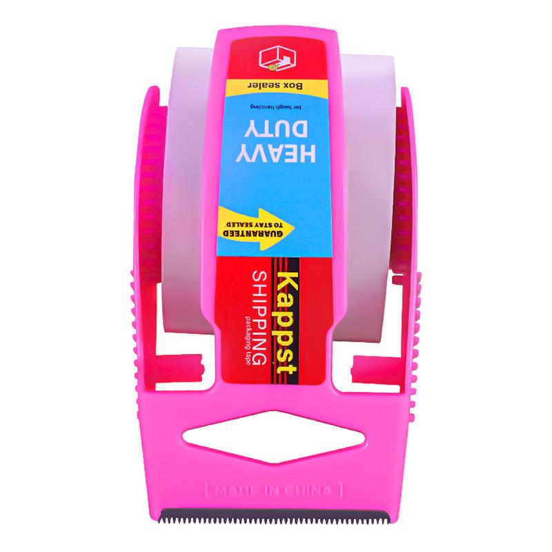 1 Set Transparent Tape Cutter Heavy Duty Packaging Tape With Dispenser For Shipping Clear Packing And Moving Supplies