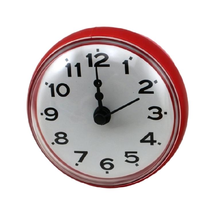 Suction Mounted Shower Clock for Bathroom Mirror, Round Clock Face with Bold Numerals for Sink Side Placement for Family Use