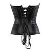 BS Lingerie Gorset modelujący ze sztucznej skóry damski (L, Czarny)