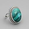 Anel de malaquita natural, anel de prata feito à mão, anel de prata esterlina 925, anel de designer de malquita oval