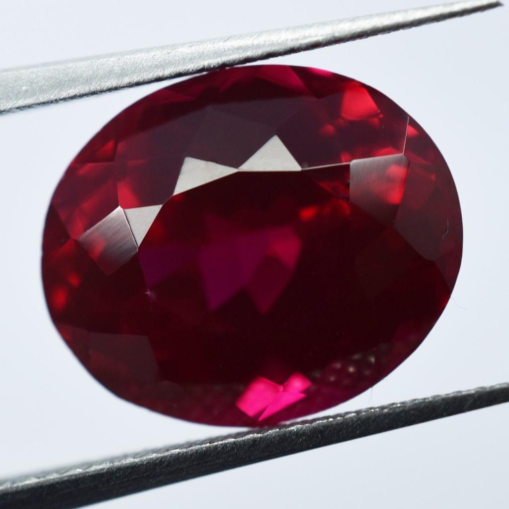 Natural Red Ruby Loose Gemstone Oval Shape Dark 10.35 Ct for Jewelry Making and Gem Collections