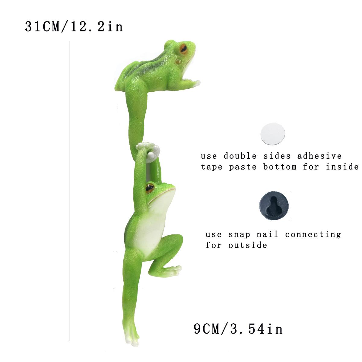 

1set Adorable Couple Frog connected Statue - Whimsical Garden Decoration for Yard, Lawn, Porch, Balcony, Patio Outdoor Space - H