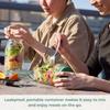 Side-Opening Salad Container Leakproof Portable Meal Prep Bowl With Lid For Fresh Lunch Salad Shaker For Office School Outdoor