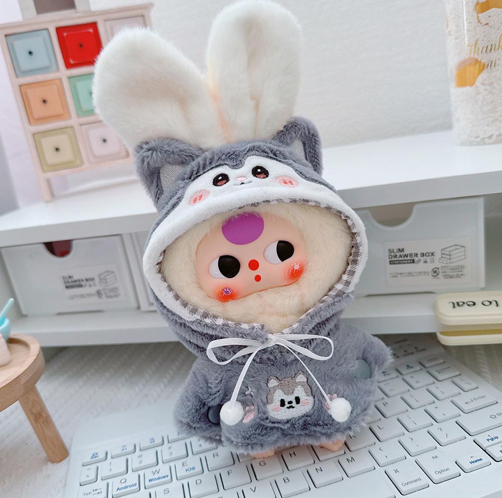 For 17cm Labubu Doll Clothes Fashion Clothes Cloak Doll Clothes Color Match Shawl Dolls Accessories Cute Decoration Little Clothes