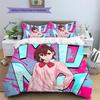 Momo  Pattern Bedding Quilt Set  Home Decoration  Gift (1 * duvet cover + 2 * pillowcase  without core)