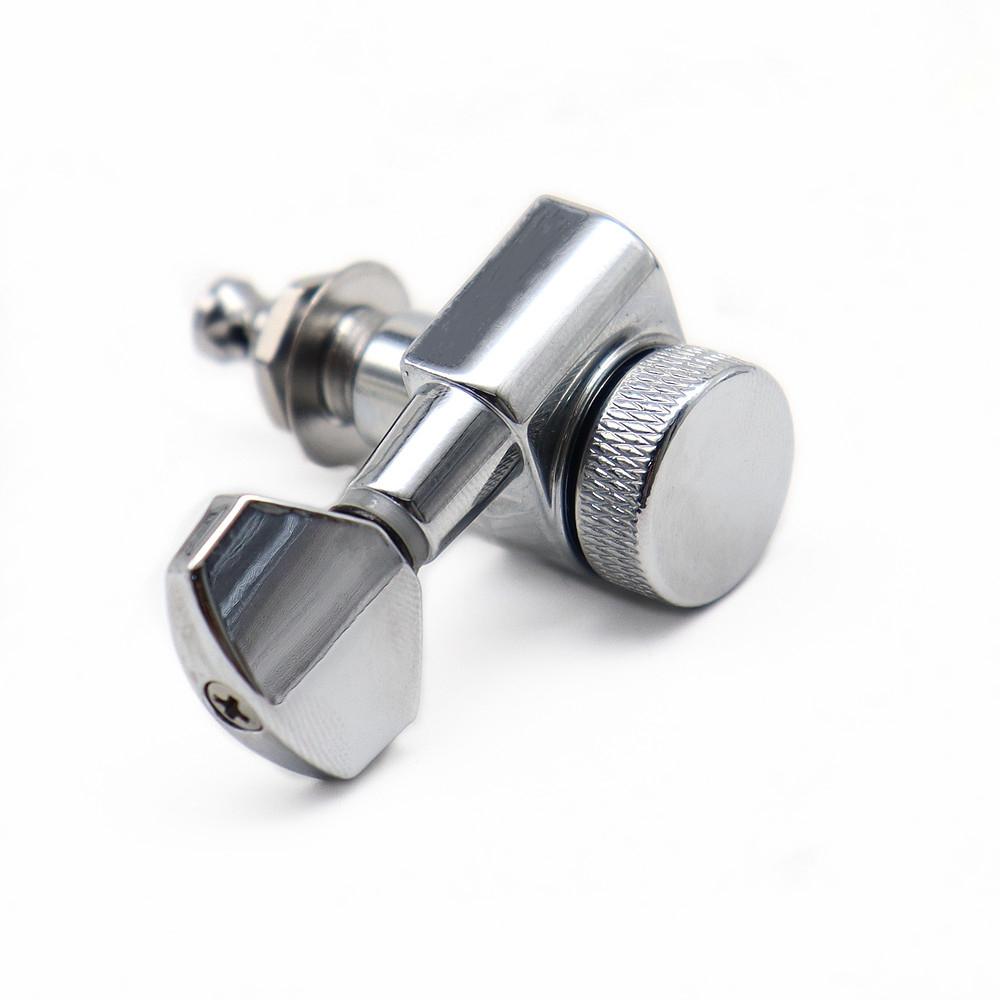 6R6L Wilkinson Jin Ho Chrome Tuners Guitar Locking Tuners Machine Heads Tuning Pegs Square Handle Button Lock Jn-P7 From Korea