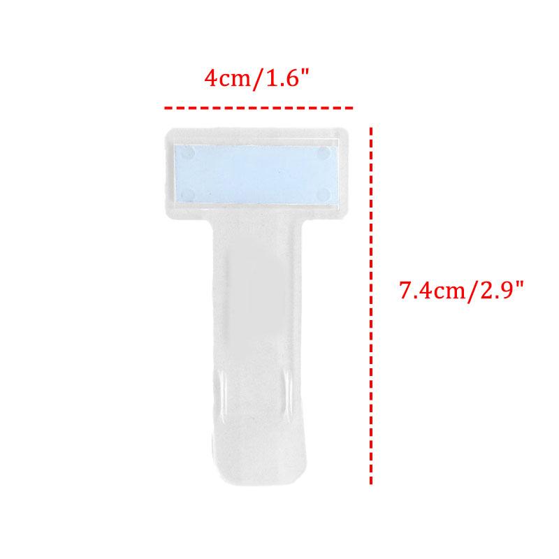 1/2/4 Pcs Car Parking Ticket Clip Car Fastener Card Holder Mount Windshield Sticker T Shape Plastic Folder Universal Auto Parts