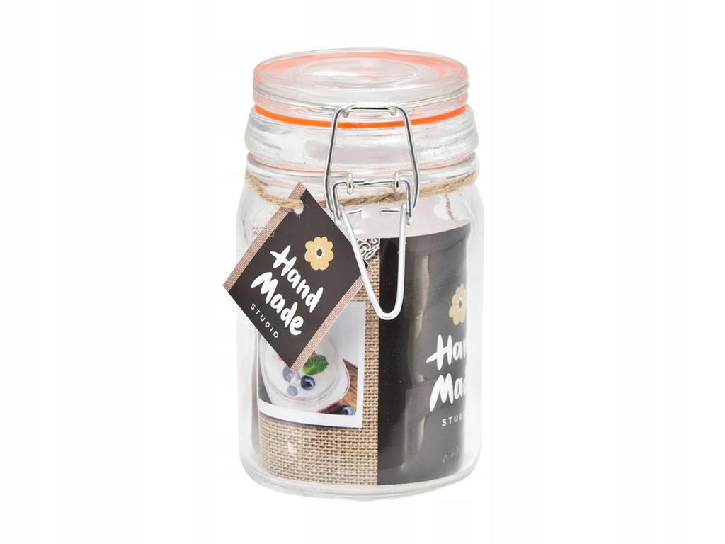 JAR GLASS container with silicone closure 250 ml