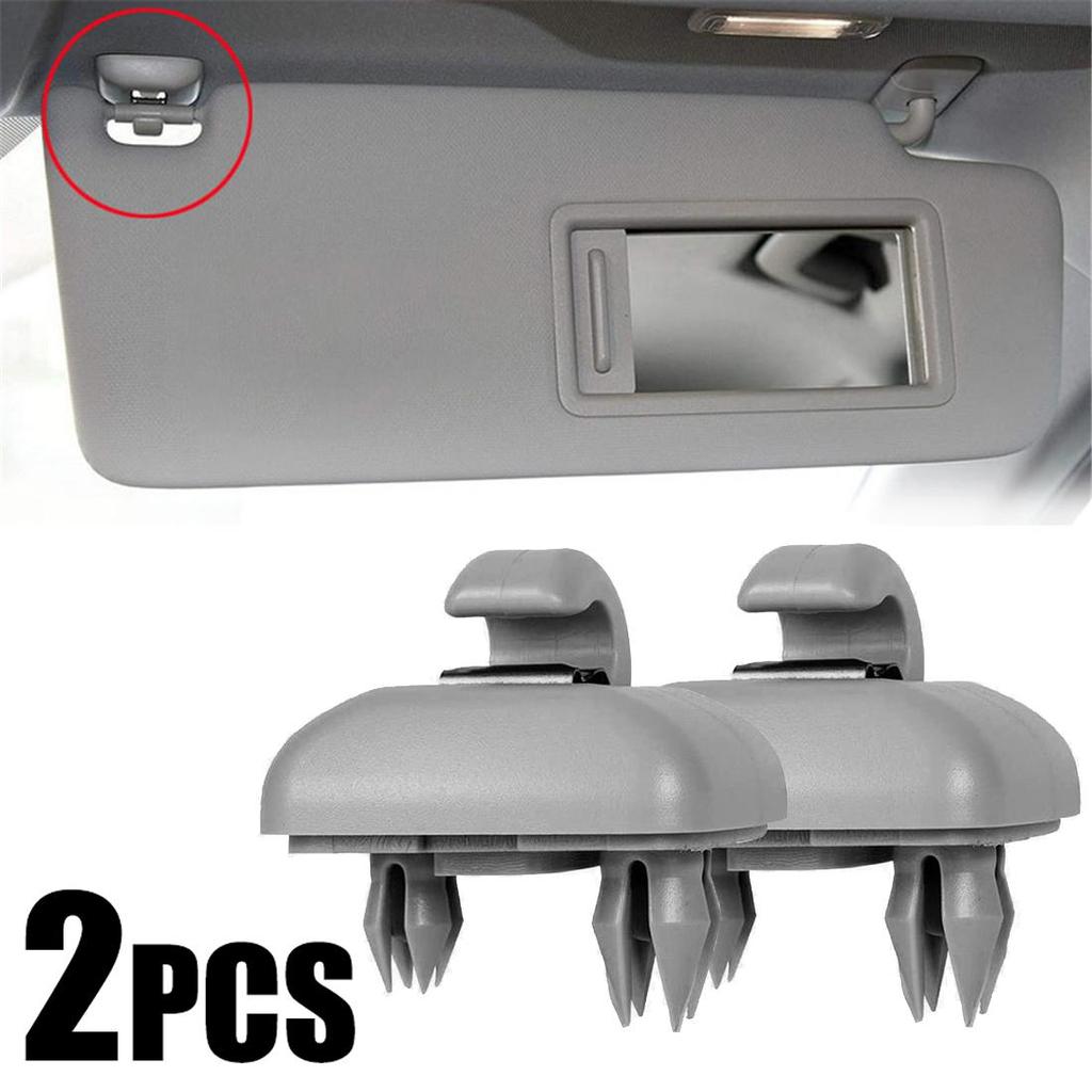 2Pcs Car Sun Visor Clip Gray Interior Hanger Hook Clip Bracket for  A1 A3 S3 A4 S4 Allroad A5 S5 Q3 Q5 8U0857562A Grey