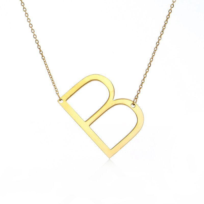 Kvinne 26 engelske bokstaver Ornament Ripple Chain Personlig brevkjede