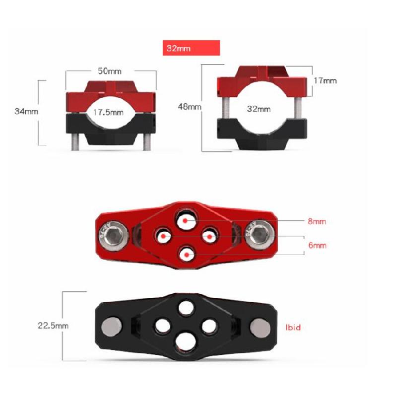 New 1x 32mm Motorcycle Stent Modification Accessories Spotlights Fixed Bracket Stent
