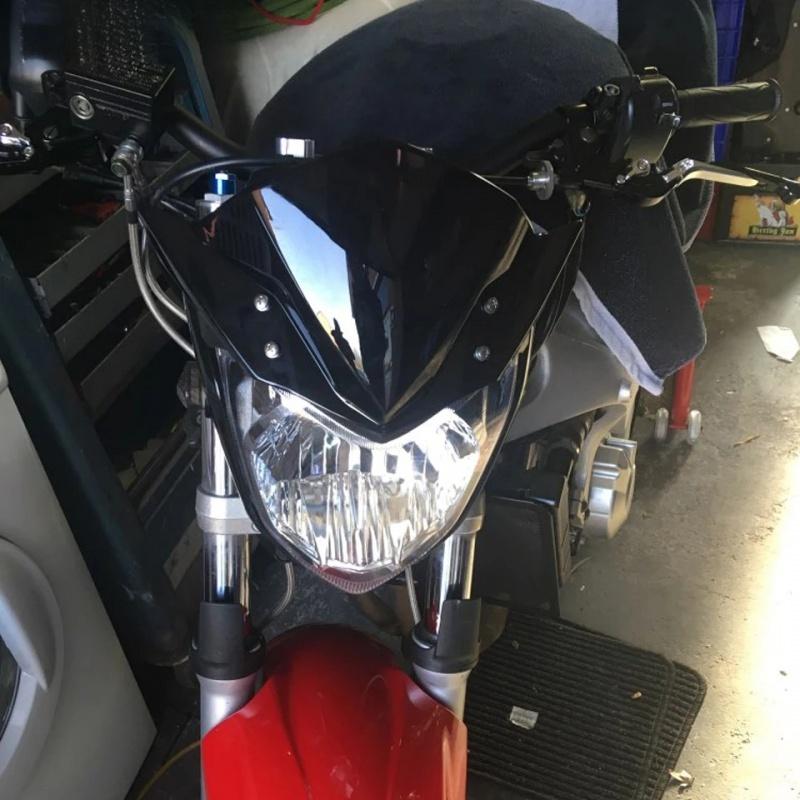 For Yamaha FZ16 Fi V2.0 FZ 16 FZ-S FZS S 150 2014 2015 2016 2017 2018 Motorcycle Black Windshield WindScreen Screen