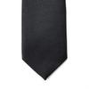 Rachel Narrow Tie, Slim Tie, Made In Japan, Black, Solid Color, Washable, Slim Fit, Glossy Finish (Black)