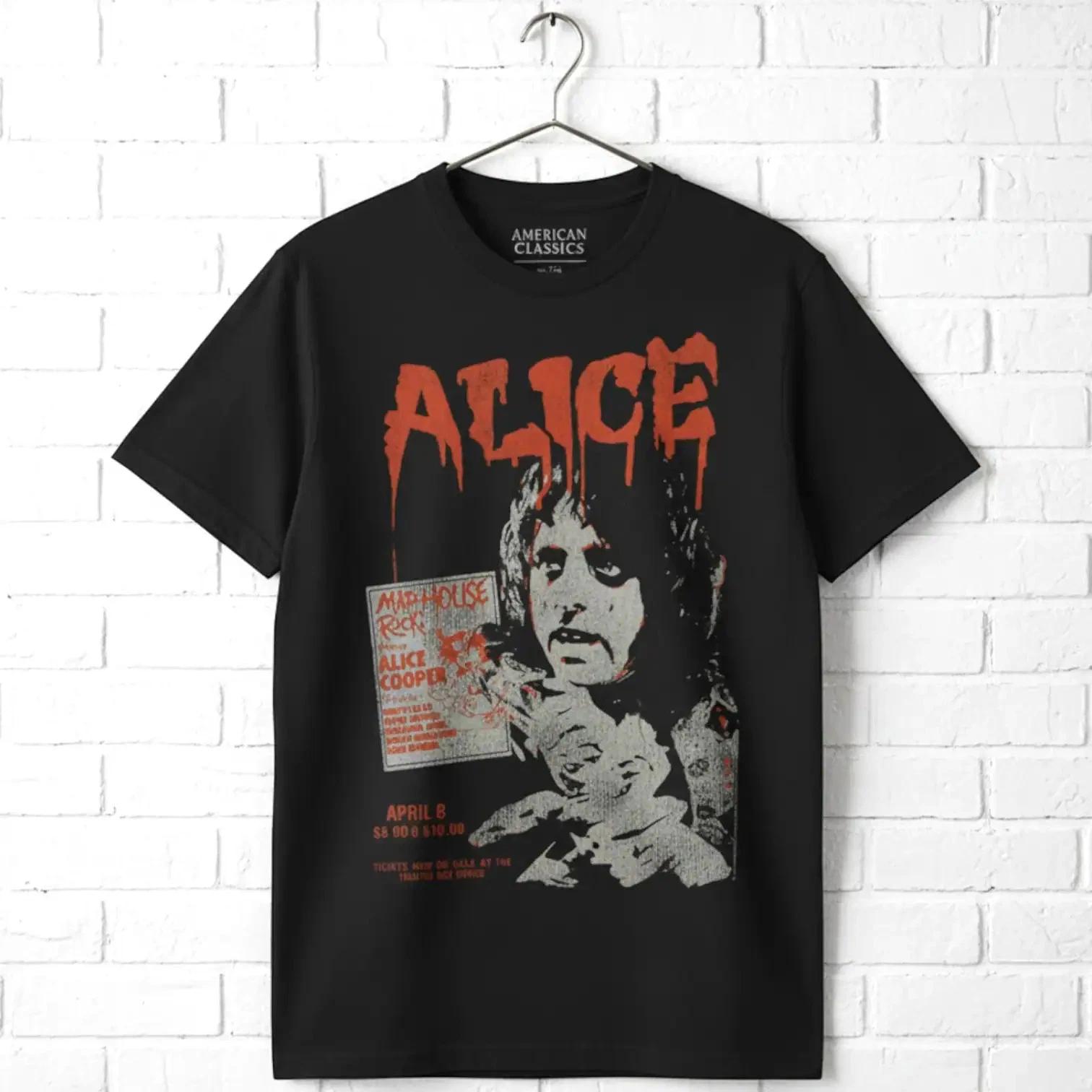 Мужская футболка Alice Cooper Mad House Rock Tour 1979 XL