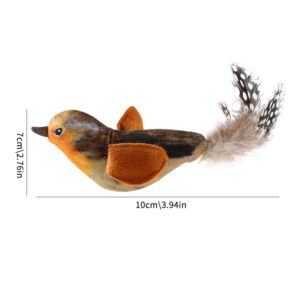 Indoor Interactive Birds Toy for Cat Chasing Teasing Toy Sounding Catnip Cat Teaser Toy Self-hilarity Wall Hanging Birds Cat Toy