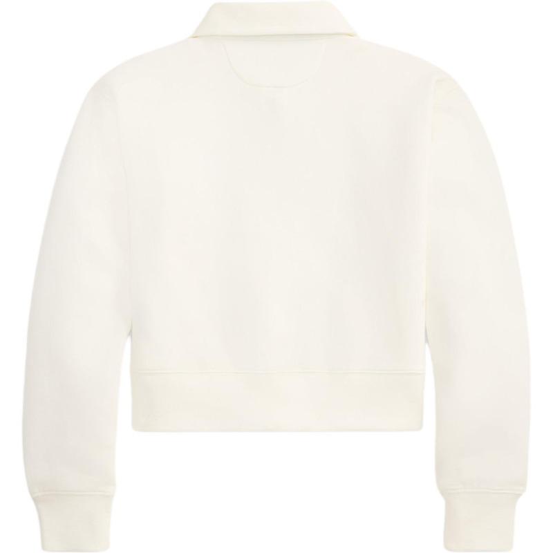 Ralph Lauren Double Knit Lapel Long Sleeve Loose Sweatshirt Kids 313A96083-003