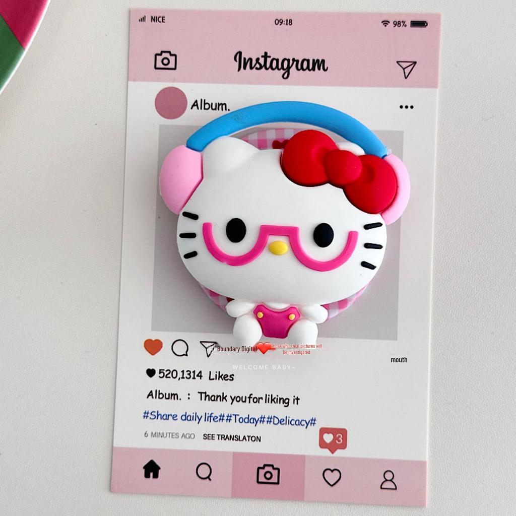 KT Cat Korean Cartoon Phone Holder: Magnetic, MagSafe-Compatible, Versatile Airbag Stand for Desk & Drama Watching