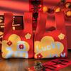 Red Auspicious Year of the Horse Knitted Wristlet Handbag - Joyful Souvenir for Weddings & Housewarming