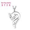 Korean Fashion Imitation Silver Zircon Pendant Necklace for Women