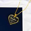 An meine Tochter Liebe Herz Halskette Anhänger Halsketten Silber/Gold Kette für meine Tochter Frauen Mädchen Schmuck Familiengeschenke