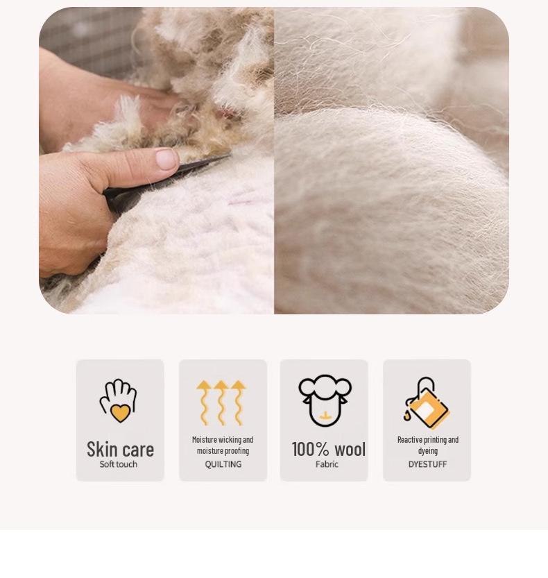 Pure Wool Tassel Shawl & Blanket - Thick, Warm, Skin-Friendly, Two-in-One Air Conditioning Blanket