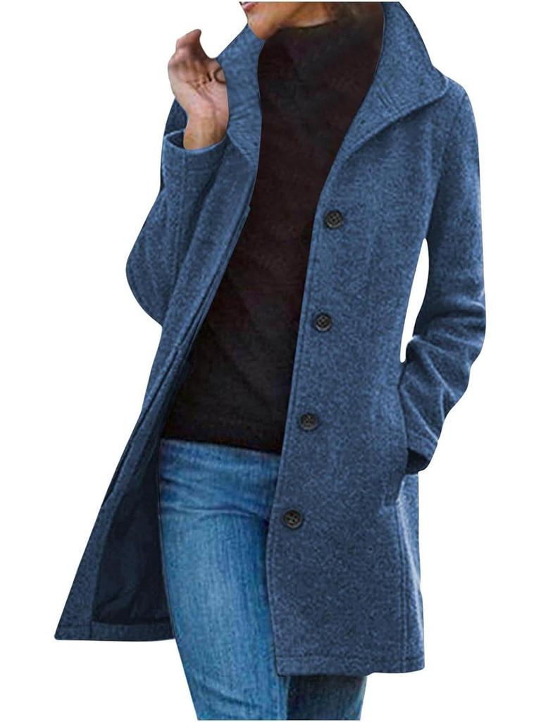 2023 Autumn/Winter Thick Woolen Women's Mid-Length Coat