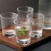 250ml Whisky Cup Fall-resistant Juice Cup Multifunctional Striped Glasses Hotel