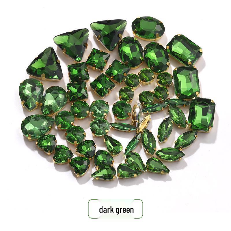 Ručně šité smíšené drápkové křišťálové skleněné kamínky pro svatební šaty a doplňky k náramkům