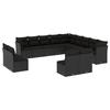 VidaXL Garden Lounge Set with Cushions 13 Pcs, Patio Sofas, Patio Furniture Set, Outdoor Furniture, Black 3218485